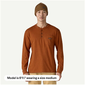 Patagonia Men’s Long-Sleeve Work Henley Pocket Tee | Size M | Industrial Green